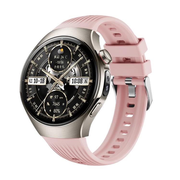 For Huawei Watch 5 46mm Vertical Silicone Watch Band(Pink) - free shipping - PMC TechLife - Order now!