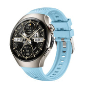 For Huawei Watch 5 46mm Vertical Silicone Watch Band(Cloudy Blue)