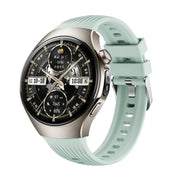 For Huawei Watch 5 46mm Vertical Silicone Watch Band(Light Green)