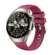 For Huawei Watch 5 46mm Vertical Silicone Watch Band(Wine Red)
