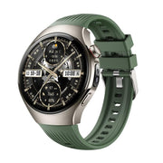 For Huawei Watch 5 46mm Vertical Silicone Watch Band(Wilderness Green)