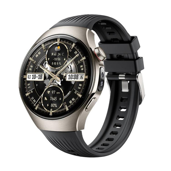 For Huawei Watch 5 46mm Vertical Silicone Watch Band(Black)