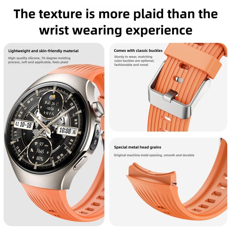 For Huawei Watch 5 46mm Vertical Silicone Watch Band(Light Green) - free shipping - PMC TechLife - Order now!