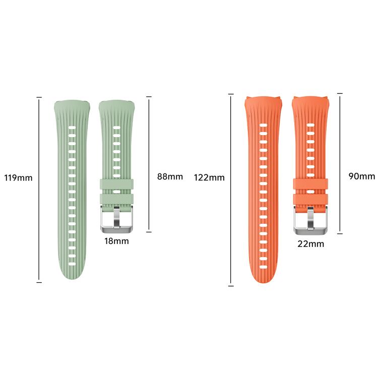For Huawei Watch 5 42mm Vertical Silicone Watch Band(White)
