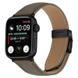 For Apple Watch 42mm / 41mm / 40mm / 38mm Lychee Texture Black Turtle Back Buckle Leather Watch Band(Gray) - Watch Bands by PMC TechLife | Online Shopping South Africa | PMC TechLife | Buy Now Pay Later Mobicred