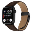 For Apple Watch 42mm / 41mm / 40mm / 38mm Lychee Texture Black Turtle Back Buckle Leather Watch Band(Coffee Color) - Watch Bands by PMC TechLife | Online Shopping South Africa | PMC TechLife | Buy Now Pay Later Mobicred