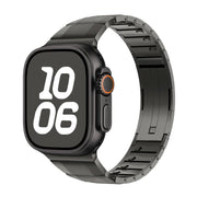 For Apple Watch 42mm / 41mm / 40mm / 38mm Curved Side Detachable Stainless Steel Watch Band(Titanium Gray)