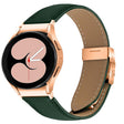 For Samsung Galaxy Watch 7 40 / 44mm Lychee Texture Rose Gold Turtle Back Buckle Leather Watch Band(Green) - free shipping - PMC TechLife - Order now!
