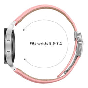 For Samsung Galaxy Watch 7 40 / 44mm Lychee Texture Silver Turtle Back Buckle Leather Watch Band(Pink)