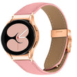 For Samsung Galaxy Watch 7 40 / 44mm Quick Release Lychee Texture Rose Gold Turtle Back Buckle Leather Watch Band(Pink) - free shipping - PMC TechLife - Order now!