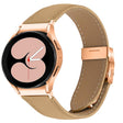 For Samsung Galaxy Watch 7 40 / 44mm Quick Release Lychee Texture Rose Gold Turtle Back Buckle Leather Watch Band(Camel) - free shipping - PMC TechLife - Order now!
