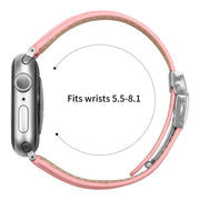 For Apple Watch 46mm / 49mm / 45mm / 44mm Lychee Texture Silver Turtle Back Buckle Leather Watch Band(Pink)