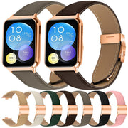 For Xiaomi Smart Bnad 9 Pro / Redmi Watch 5 Lychee Texture Rose Gold Turtle Back Buckle Leather Watch Band(Pink)