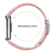 For Xiaomi Smart Bnad 9 Pro / Redmi Watch 5 Lychee Texture Silver Turtle Back Buckle Leather Watch Band(Pink)