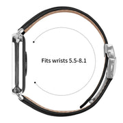 For Xiaomi Smart Bnad 9 Pro / Redmi Watch 5 Lychee Texture Silver Turtle Back Buckle Leather Watch Band(Black)