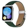 For Xiaomi Smart Bnad 9 Pro / Redmi Watch 5 Lychee Texture Silver Turtle Back Buckle Leather Watch Band(Green) - free shipping - PMC TechLife - Order now!
