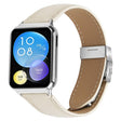 For Xiaomi Smart Bnad 9 Pro / Redmi Watch 5 Lychee Texture Silver Turtle Back Buckle Leather Watch Band(Creamy White) - free shipping - PMC TechLife - Order now!