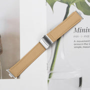 For Xiaomi Smart Bnad 9 Pro / Redmi Watch 5 Lychee Texture Silver Turtle Back Buckle Leather Watch Band(Camel)