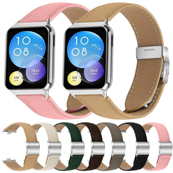 For Xiaomi Smart Bnad 9 Pro / Redmi Watch 5 Lychee Texture Silver Turtle Back Buckle Leather Watch Band(Gray)