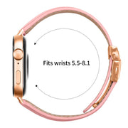 For Huawei Watch Fit 4 / Fit 4 Pro / Fit 3 Lychee Texture Rose Gold Turtle Back Buckle Leather Watch Band(Pink)