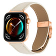 For Huawei Watch Fit 4 / Fit 4 Pro / Fit 3 Lychee Texture Rose Gold Turtle Back Buckle Leather Watch Band(Creamy White) - free shipping - PMC TechLife - Order now!