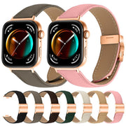 For Huawei Watch Fit 4 / Fit 4 Pro / Fit 3 Lychee Texture Rose Gold Turtle Back Buckle Leather Watch Band(Creamy White)