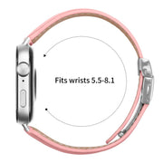 For Huawei Watch Fit 4 / Fit 4 Pro / Fit 3 Lychee Texture Silver Turtle Back Buckle Leather Watch Band(Pink)