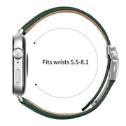 For Huawei Watch Fit 4 / Fit 4 Pro / Fit 3 Lychee Texture Silver Turtle Back Buckle Leather Watch Band(Green)