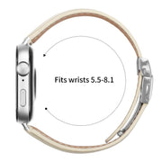 For Huawei Watch Fit 4 / Fit 4 Pro / Fit 3 Lychee Texture Silver Turtle Back Buckle Leather Watch Band(Creamy White)
