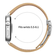 For Huawei Watch Fit 4 / Fit 4 Pro / Fit 3 Lychee Texture Silver Turtle Back Buckle Leather Watch Band(Camel)