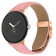 For Google Pixel Watch / Watch 2 / 3 41mm Lychee Texture Rose Gold Turtle Back Buckle Leather Watch Band(Pink) - free shipping - PMC TechLife - Order now!