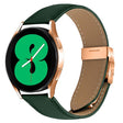 20mm Lychee Texture Rose Gold Turtle Back Buckle Leather Watch Band(Green) - free shipping - PMC TechLife - Order now!