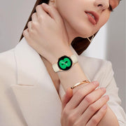 20mm Lychee Texture Rose Gold Turtle Back Buckle Leather Watch Band(Creamy White)