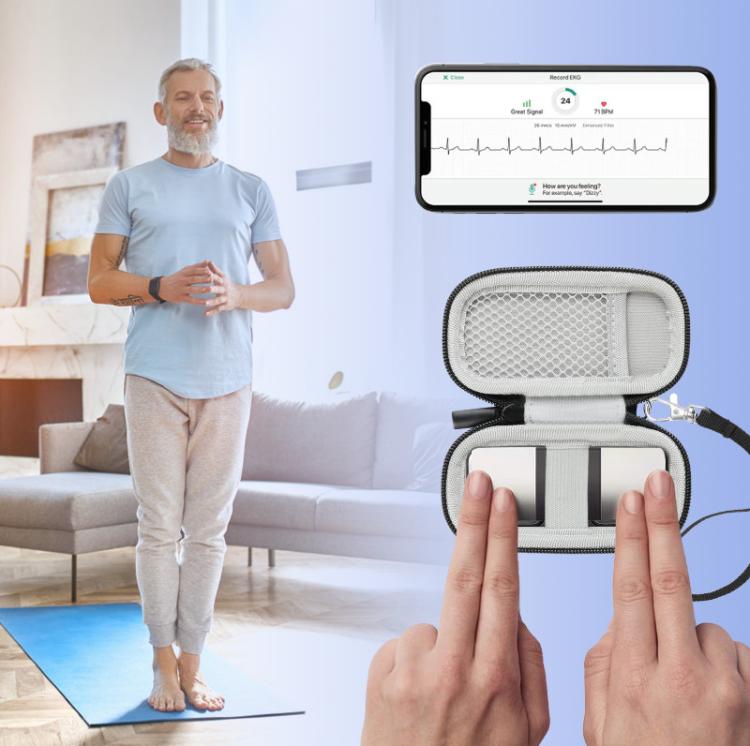 For AliveCor KardiaMobile ECG / KardiaMobile 6L EKG Heart Rate Monitor Storage Bag