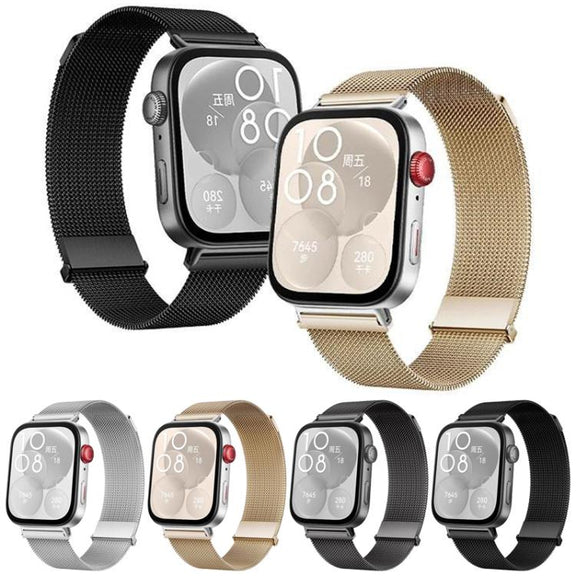For Huawei Watch Fit 4 Pro / Fit 4 / Fit 3 Milanese Magnetic Metal Watch Band(Gold)