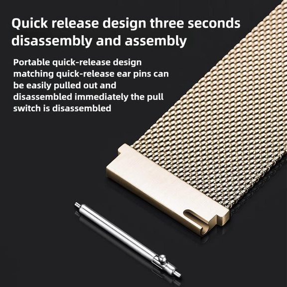 For Huawei Watch Fit 4 Pro / Fit 4 / Fit 3 Milanese Magnetic Metal Watch Band(Gold)