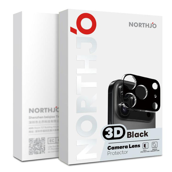 For iPhone 17 Pro Max NORTHJO Camera Lens Protector 3D HD Tempered Glass Film(Black)