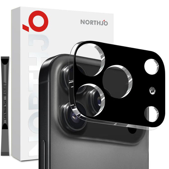 For iPhone 17 Pro Max NORTHJO Camera Lens Protector 3D HD Tempered Glass Film(Black)