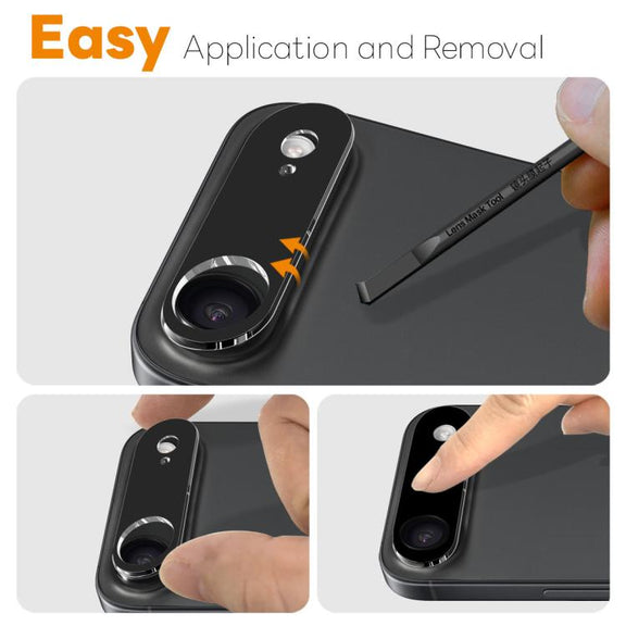 For iPhone 17 Air NORTHJO Camera Lens Protector 3D HD Tempered Glass Film(Black)
