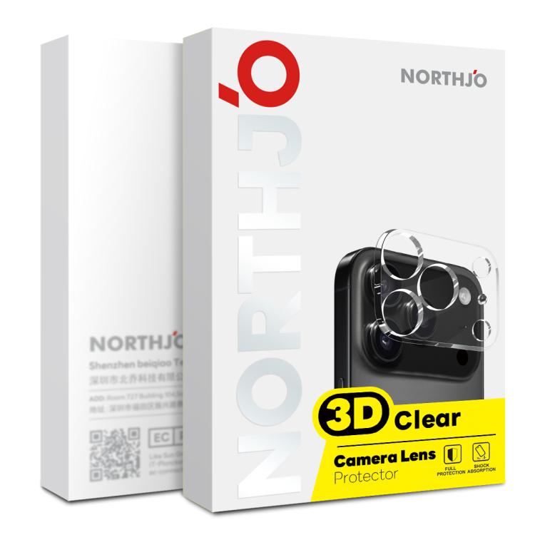 For iPhone 17 Pro Max 2pcs NORTHJO Camera Lens Protector 3D HD Tempered Glass Film(Clear) - iPhone 17 Pro Max Tempered Glass by NORTHJO | Online Shopping South Africa | PMC TechLife | Buy Now Pay Later Mobicred