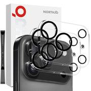 For iPhone 17 Pro Max 2pcs NORTHJO Camera Lens Protector 3D Night Shot Tempered Glass Film(Black)