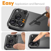 For iPhone 17 Pro Max 2pcs NORTHJO Camera Lens Protector 3D Night Shot Tempered Glass Film(Black)