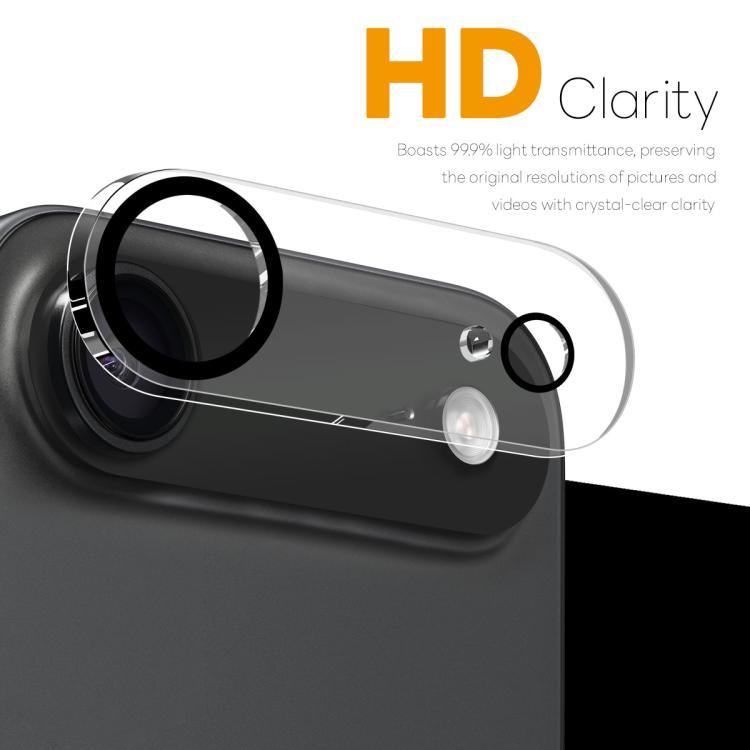 For iPhone 17 Air 2pcs NORTHJO Camera Lens Protector 3D Night Shot Tempered Glass Film(Black)