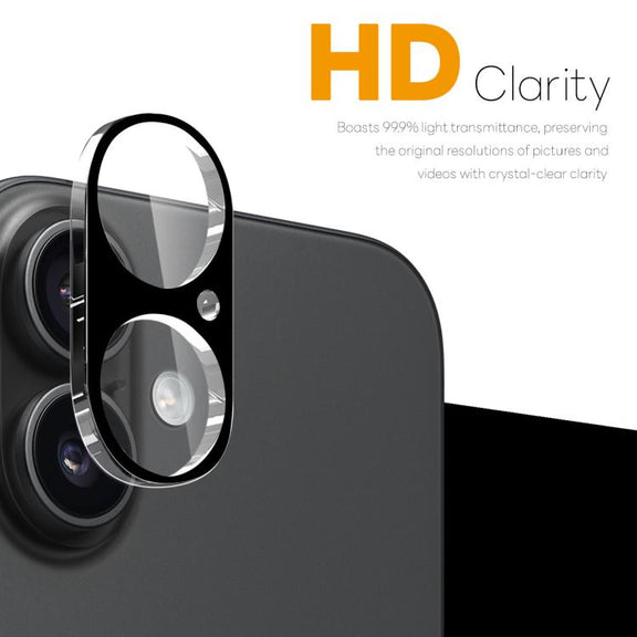 For iPhone 17 2pcs NORTHJO Camera Lens Protector 3D HD Tempered Glass Film(Black)