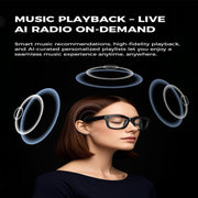 M01 Smart Glasses, with HD Camera, Support Bluetooth Call, AI Intelligent Translation(Black)