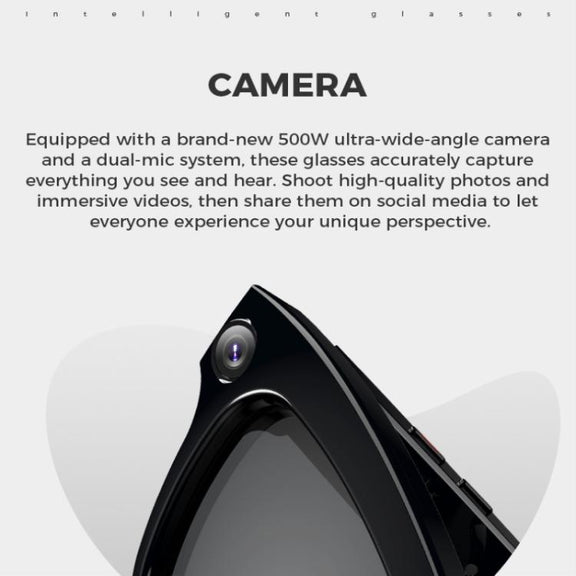 M01 Smart Glasses, with HD Camera, Support Bluetooth Call, AI Intelligent Translation(Black)