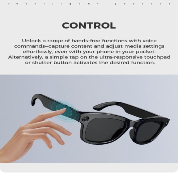 M01 Smart Glasses, with HD Camera, Support Bluetooth Call, AI Intelligent Translation(White)