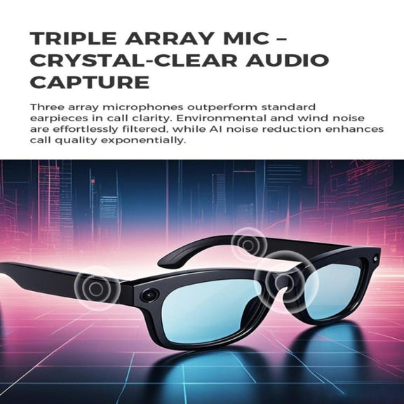 M01 Smart Glasses, with HD Camera, Support Bluetooth Call, AI Intelligent Translation(Black)