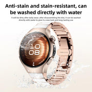For Huawei Watch 5 42mm Butterfly Buckle Ceramic White Metal Watch Band(Silver White)