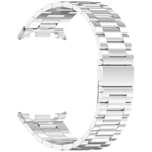 For Samsung Galaxy Watch 8 40 / 44mm Slim Three Beads Stainless Steel Watch Band(Silver)